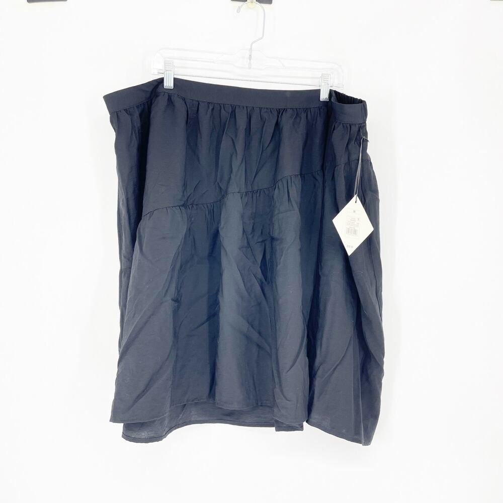 Ava & Viv Black Midi Skirt Size 2X